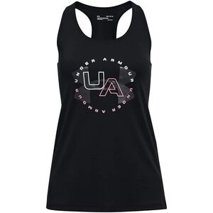 Under Armour Girls' Tech Big Logo Tank Size YLG/G Black NWT